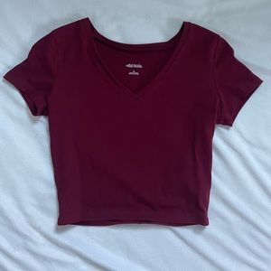 Red/Maroon crop top